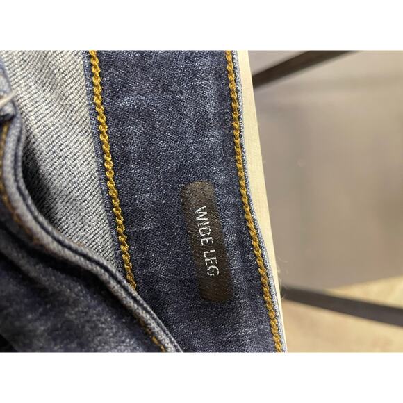 Judy Blue Jeans Wide Leg Women’s Size 16W Cropped Dark Wash Raw Hem Denim Pants - Picture 9 of 13